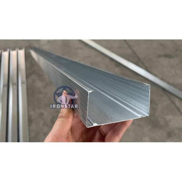 “China Factory 49mm 69mm Two Sizes 2 In 1 Double Rows Stud Roll Forming Machine Servo Driving Drywall Profile Forming Machine”