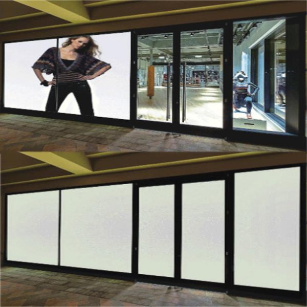 Flat Safety Tempered Glass PDLC Smart Glass Sound Insulation Polymer Dispersed Liquid Crystal Glass  For Low Energy Shopping Mall