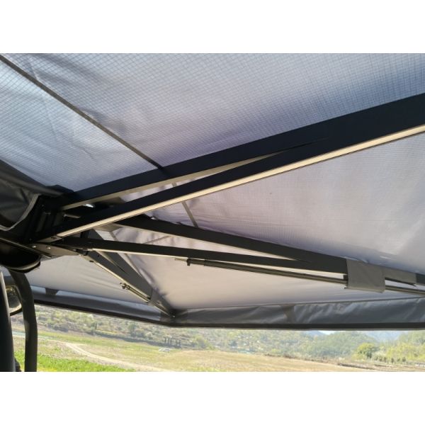 New Arrival Glamping Free Standing 270 360 Degree extra Large  2M Car Roof Top Tent Side Awning with Light
