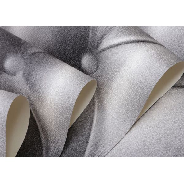 3D Effect European Style Black and White Leather Pattern Wallpaper