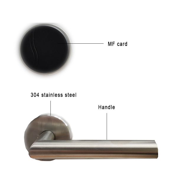 RFID Card Smart Hotel Lock Stainless Steel For Apartments