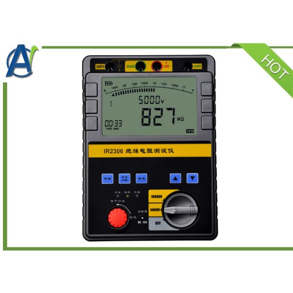 5KV 10KV Insulation Resistance Tester With LCD Display Inbuilt Battery