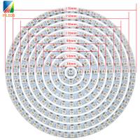 Luz de píxel de círculo RGB personalizable WS2812 SK6812 Adresable Black White PCB Board DIY 5050 5V WS2812B Anillo de ángel