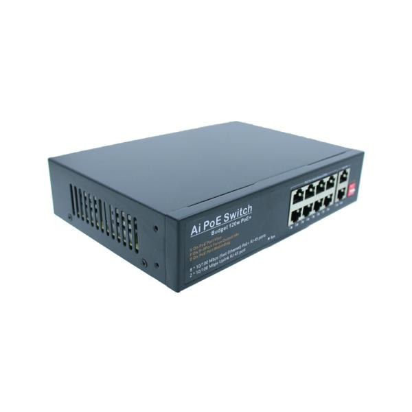 IEEE 802.3 Industrial Unmanaged POE Switch 8 100M Ports 2 100M Uplink Ports