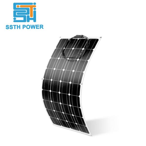 Panneau solaire semi-flexible de 200W Panneaux solaires à film mince de 18V 36V 48V 72V 100W 150W