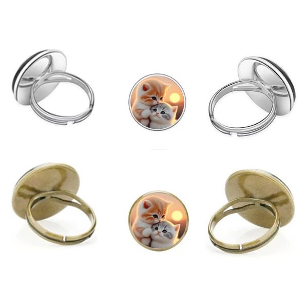 Blank Round Sublimation Ring Jewelry With Printable Aluminum Sheet