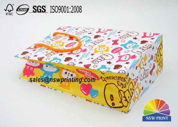 Matt Laminated Full Color Printintg Cartoon Custom Paper Shopping Bags
