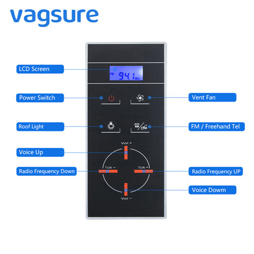 Elegant Clear Steam Bath Equipment Electronic Control Panel Anti Bacterial Easy Clean