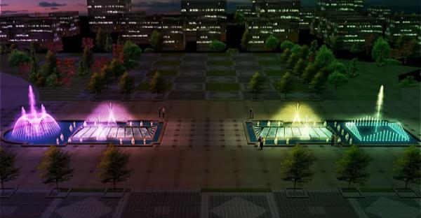 LED multi-media music dancing water fountain