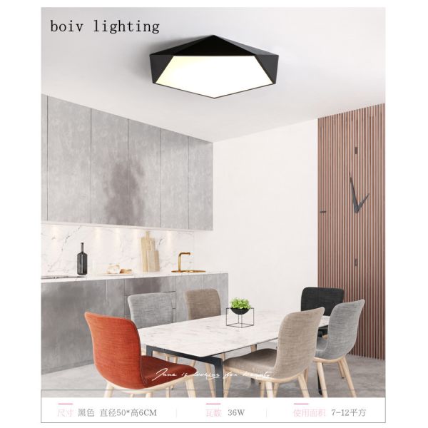 concise modern diamond Ma Long Series small/medium/big simple and fashionable bedroom/living room/balcony ceiling lamp