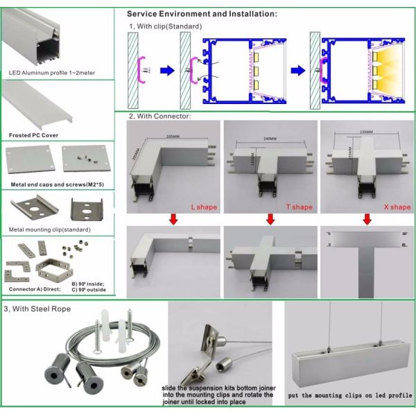 Хеацинк профилей СИД штранг-прессования ОЭМ 30в алюминиевый охлаждая для прокладки/светильников приведенных