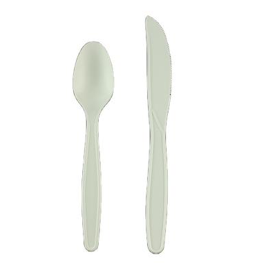 Disposable biodegradable cornstarch flatware cutlery for sustainable and green dining