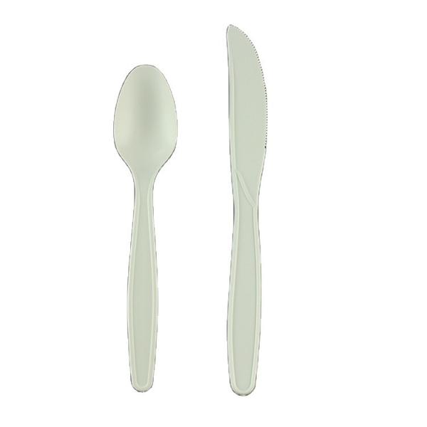 Disposable biodegradable cornstarch flatware cutlery for sustainable and green dining
