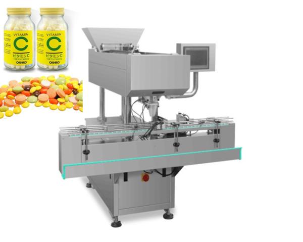 TIANHE Máquina Automática de Contagem e Enchimento de Comprimidos com 60 Frascos e Controle PLC