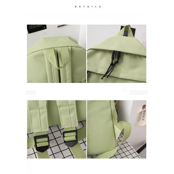 Travel Laptop Backpack School Bag Sets Girl Solid Color With Pencil-Case Wholesale