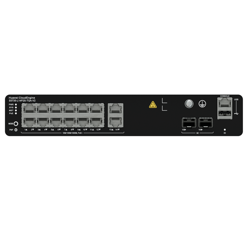  S5735-L16LP2UM2X-QA-V2 98012239 16*10/100/1000BASE-T Ports(PoE+) Network Poe Switch 
