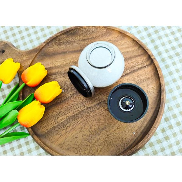 Máquina de rectificación de vidrio de diseño elegante Pimienta negra y molinillos de sal