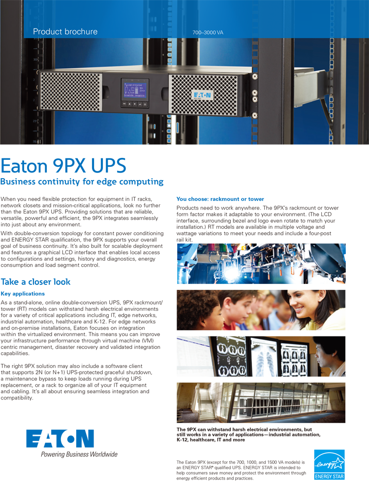 EATON UPS Бренд 9PX UPS 100 кВА однофазные онлайн-упсы для фармацевтического производства