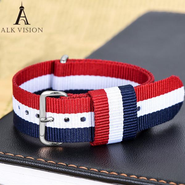Canvas Navy nylon band for watch sports watchband strap belt  women men watches accessory bracelet wristband DIY parts 2