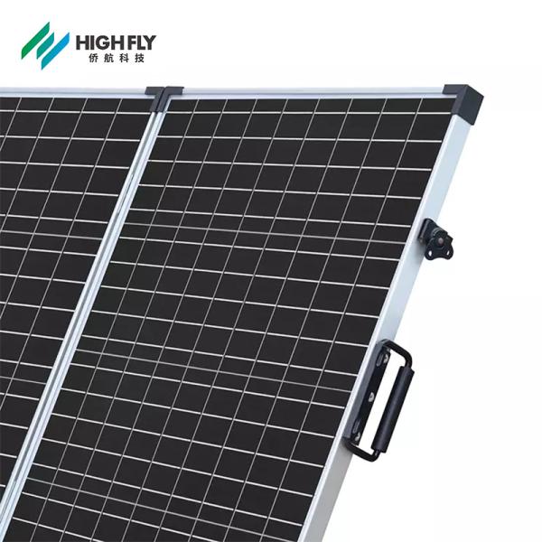 Mono 100 Watt PV Folding Solar Panel Glass 670*520*65mm 18V for Public Places