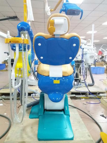Children Kids Dental Chair Unit Cute Dolphin Blue Cartoon Design With LED Operation Lamp