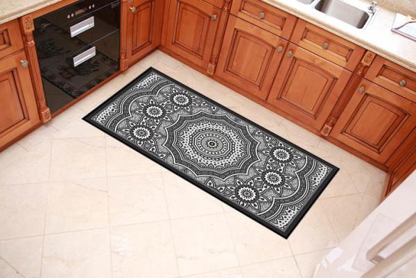 Black And Grey Decorative Door Mats 40x60cm 40x80cm Sizes For Home Entrance