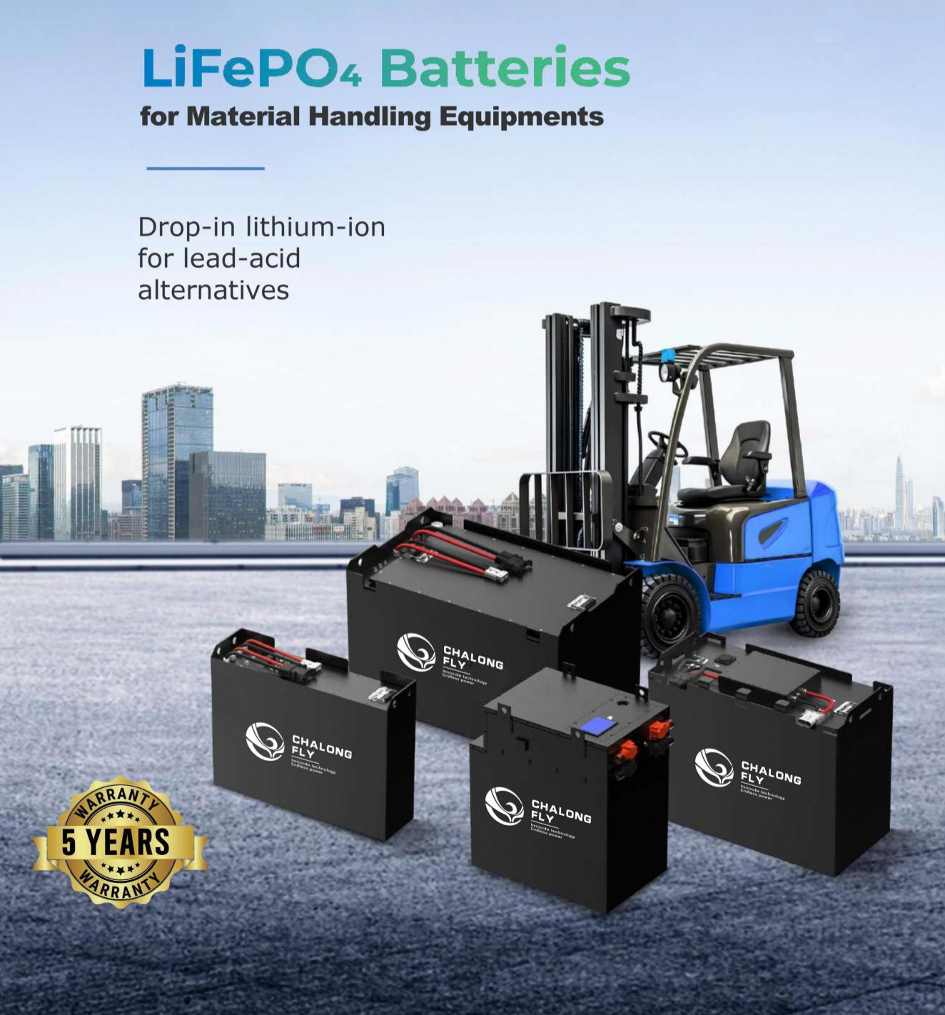 CLF OEM Grade A 6000 Cycle Перезаряжаемый вилочный погрузчик 48v батарея 48v 700ah LiFePO4 батарея для вилочного погрузчика