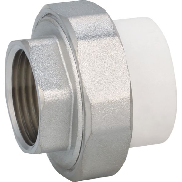 Соединение штуцеров трубы систем Ppr использования дождевой воды женское продетое нитку в сером цвете