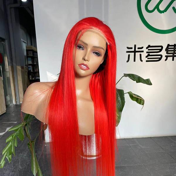 Neobeauty Glueless Highlight Red Human Hair Lace Wig Wear And Go For Women