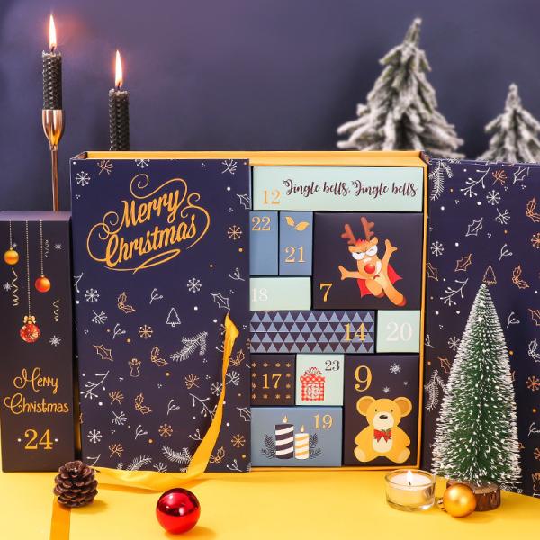 Noël de boîte de papier de carton a réutilisé des boîte-cadeau de calendrier