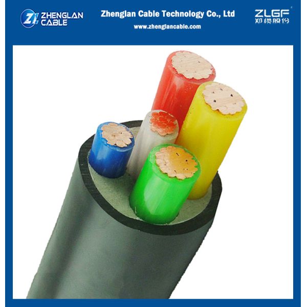 0.6/1kV 3+2 Cores XLPE Insulated PVC Sheathed Unarmoured Copper Cable IEC 60228 IEC 60502-1