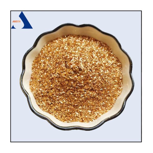 1-3mm 2-4mm Phlogopite Mica Flakes 20mesh Golden Flakes 40mesh Calcined Mica Flakes