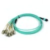 12 Core OM3 MPO to LC Fanout Fiber Optic Cable LSZH CPR Certified