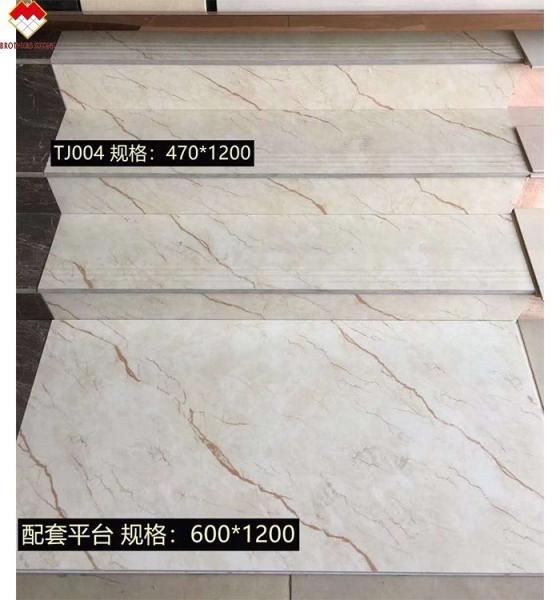 Glazed Polished Ceramic Floor Tiles Cheap Prices full body 1200*470mm porcelain stair tiles in China