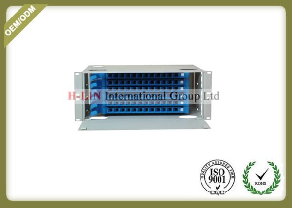 4U 72 Ports Rack Mounted Fiber Optic Distribution Box For FTTH / LAN / WAN / CATV