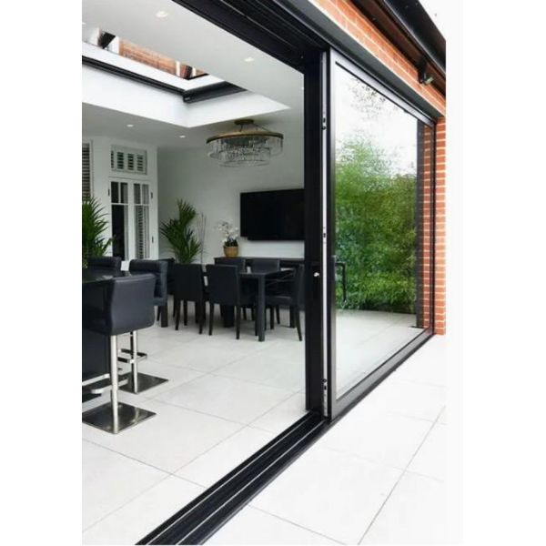 Верхний дом виллы терморазрыв Алюминиевые стеклянные двери с экраном Двери низкой К-значения