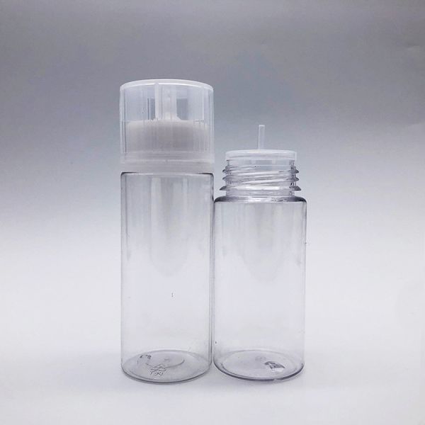 E Liquid Round PET Bottle Variety Pack Childproof Neck Transparent 10ml - 100ml Size