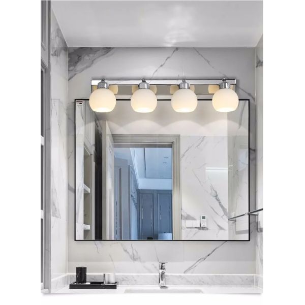 Crystal Bathroom Black Chrome Vanity wall Light Stainless Steel  Over Mirror Lights(WH-MR-90)