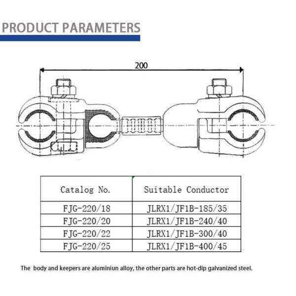 HV Transmission Line Conductor Spacers Power Fittings ACMCC Conductor Spacer Damper