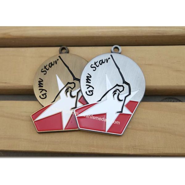 Zinc Alloy Spinning Music Awards Medals With Gold Finishing , GYM Star Honor Medals