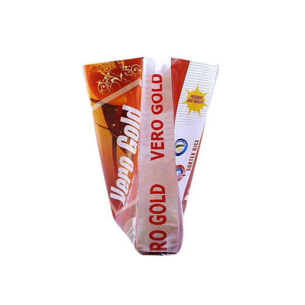 Tear Resistant Plastic Feed Bags , Red / Yellow Paddy Bopp Laminated PP Bags