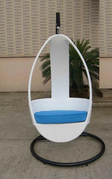 White Rattan Swing Chair