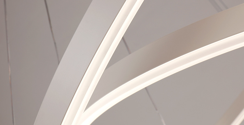 Villa Hotel Salón Círculo Lámpara colgante lineal de lujo anillo redondo led lámpara de candela