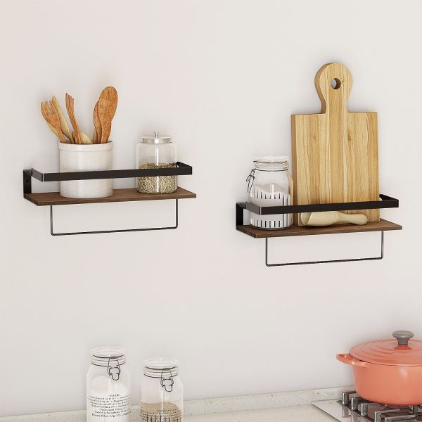 As your request Kitchen Corner Organizer Wall Mounted Type Rustic Wood Bracket Heavy Duty