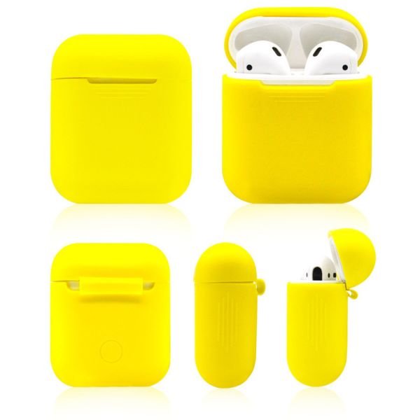 Silicone Protective Shockproof Wireless Charging Earbuds Case Cover Skin Compatible for Apple AirPods 1 & 2