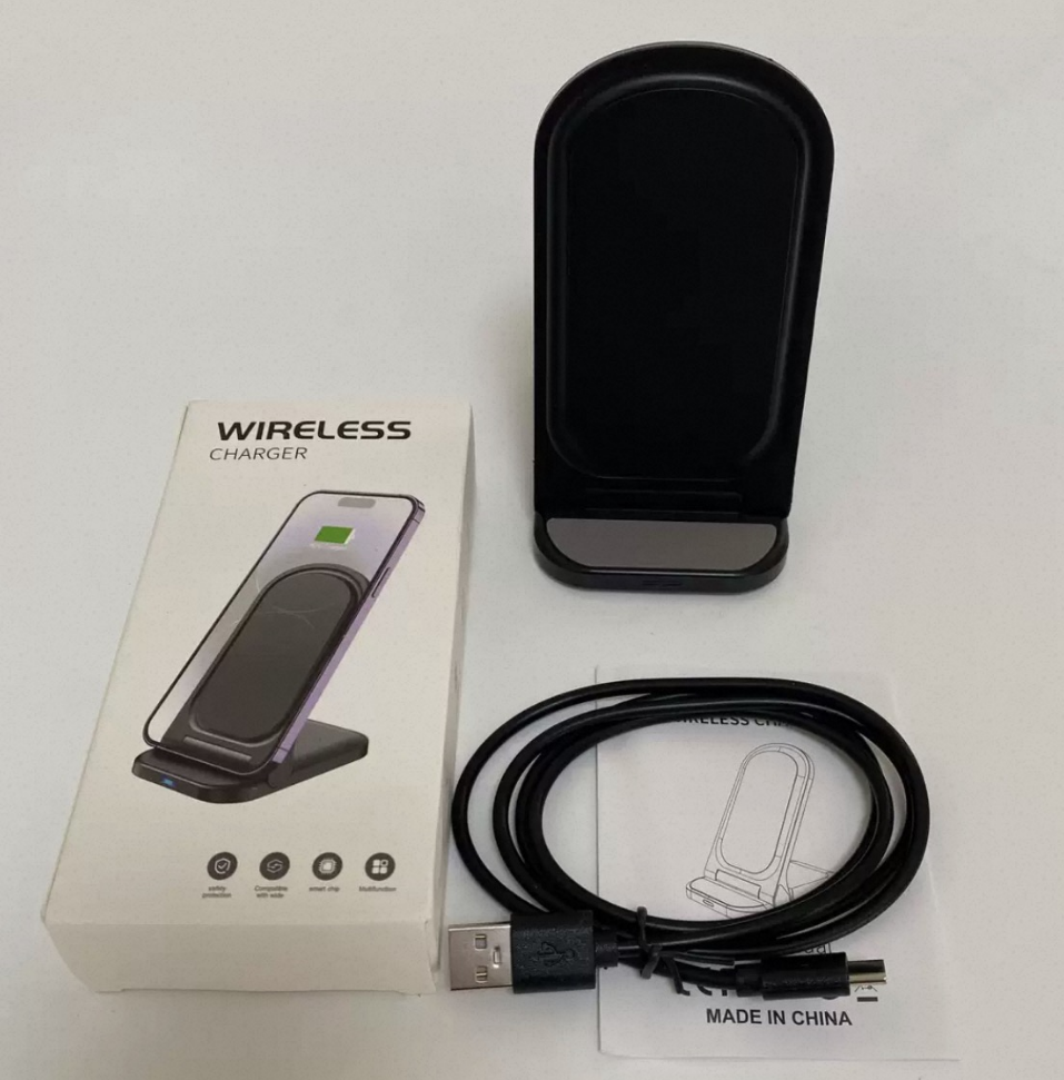 15W Fast Charging Wireless Phone Charger ABS Material Desktop Charger Heat Dissipation Folding Function Multi Function
