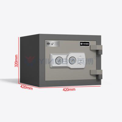 48 kg de acero sólido Almacenamiento a prueba de fuego caja fuerte llaves dobles Calificación de fuego 120 min YB / FG-32