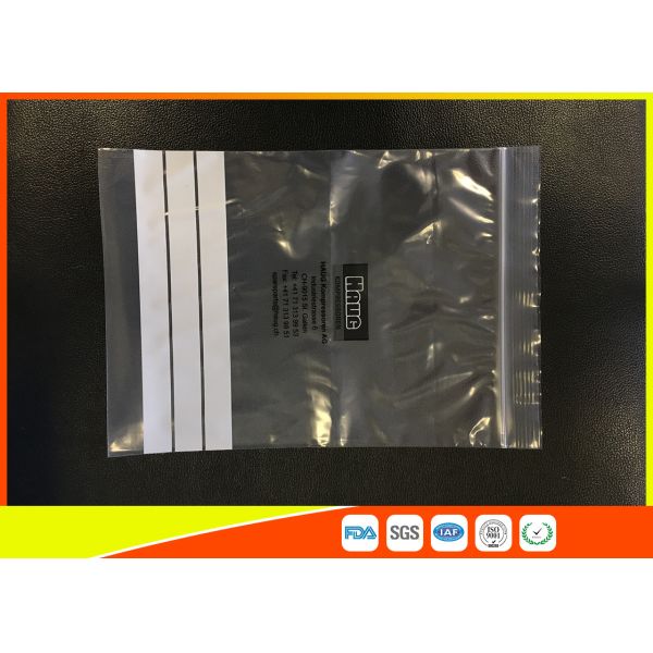 Customized Polyethylene Industrial Ziplock Bags , PE Zip Bags With Great Clarity