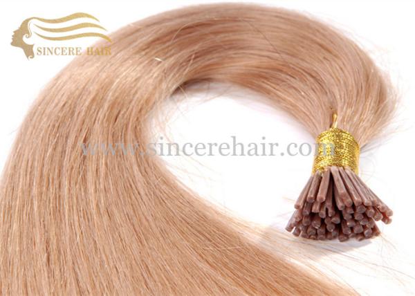 22 Double Drawn Pre Bonded I Tip Hair Extensions - 22 Brown Italian Keratin Stick Hair Extensions for sale