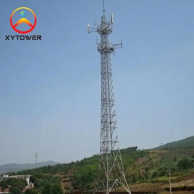 4 Legged Self Supporting Lattice Steel FM Radio Communication Tower with Platform